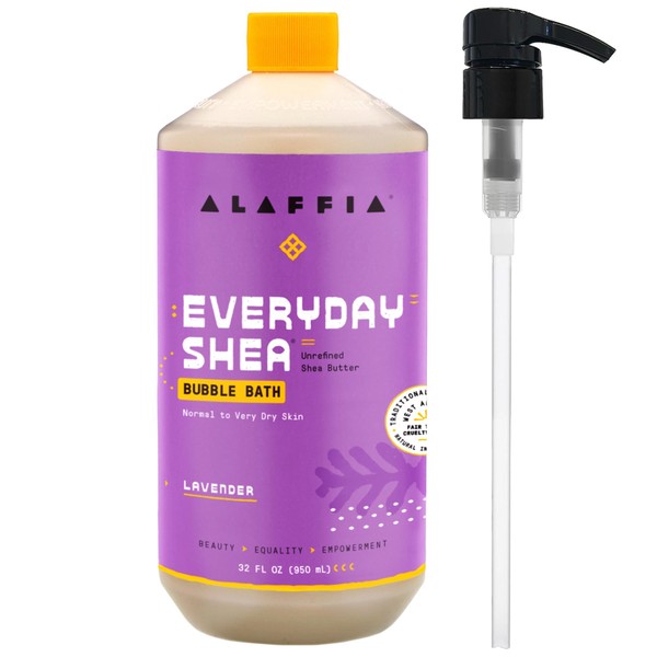Alaffia Alaffia Bubble Bath for Women, Lavender, Pump Included C