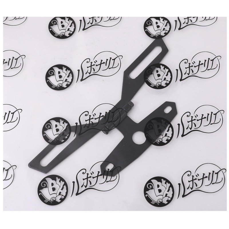 Lebonarier Motorcycle Number Stay Angle Adjustable Bike Number (Black 3pcs)