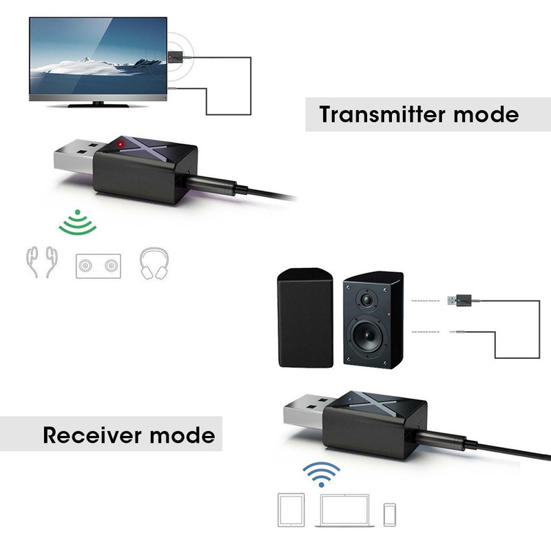 3PCS KN320 Bluetooth 5.0 Receiver/Transmitter Wireless Audio Adapter Wide Compatibility