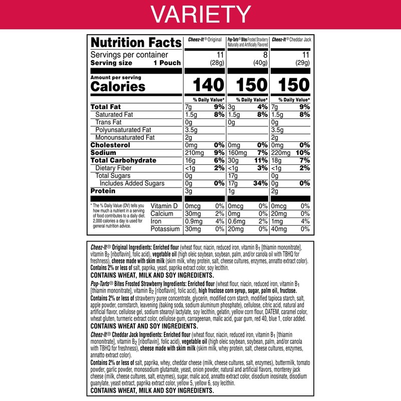 Kellogg's Cheez-It & Pop-Tarts Snacks, Grab 'N Go, Any Time