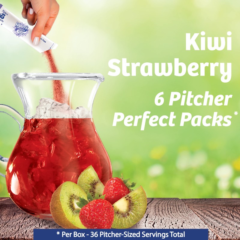 Wyler's Light Pitcher Packs, Water Drink Mix, Kiwi Strawberry, 6