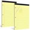 HAUTOCO 8.5 x 11 Legal Pads 2 Pack Yellow Wide