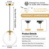 KoKo&Yukina 8 Inch Globe Pendant Lighting for Kitchen Island Mid