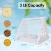 Squirrel Proof Bird Feeders for Outdoors Hanging with Clear Window
