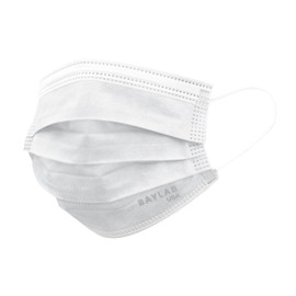 BAYLAB USA ASTM Level 1 Disposable 3-Layer Face Masks, White Tide, Pack of 50