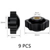 9 PCS Hex Clamping Nuts Knob,Star Shape Handle Nuts (M8)
