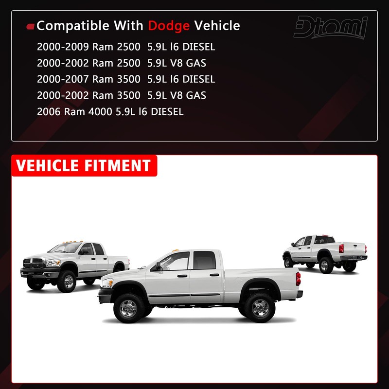 Dtomi Diesel Filter Kit Compatible With Dodge Vehicle 5.9L Cummins