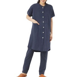 Inujirushi Honpo Fairy Maternity Pajamas, Open Front, Can Be Used Long After Childbirth, Waffle, Short Sleeve, Pants Set, Pregnancy, Postpartum, Pregnancy Clothes, Hospitalization, Maternity Wear,