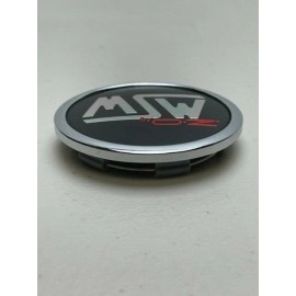 MSW By OZ Matte Black/Red Logo Snap In Wheel Center Cap XC566VW