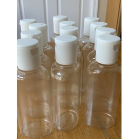 Squeeze NEW Clear Plastic Bottles W/dispense Cap (4oz) Each Travel Size Set Of 4 跌打酒瓶