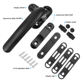 SEWACC 2pcs Vintage Aluminum Alloy Window Handles Ergonomic Pull Handles for Old Style Windows Cabinets Easy Installation Durable Practical Design Left Right