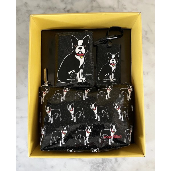 Marc Tetro Boston Terrier 3 Piece Travel Set by Marc