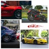 3 Pcs Red Flame Reflective Sticker Decal for Cars Motorcycle