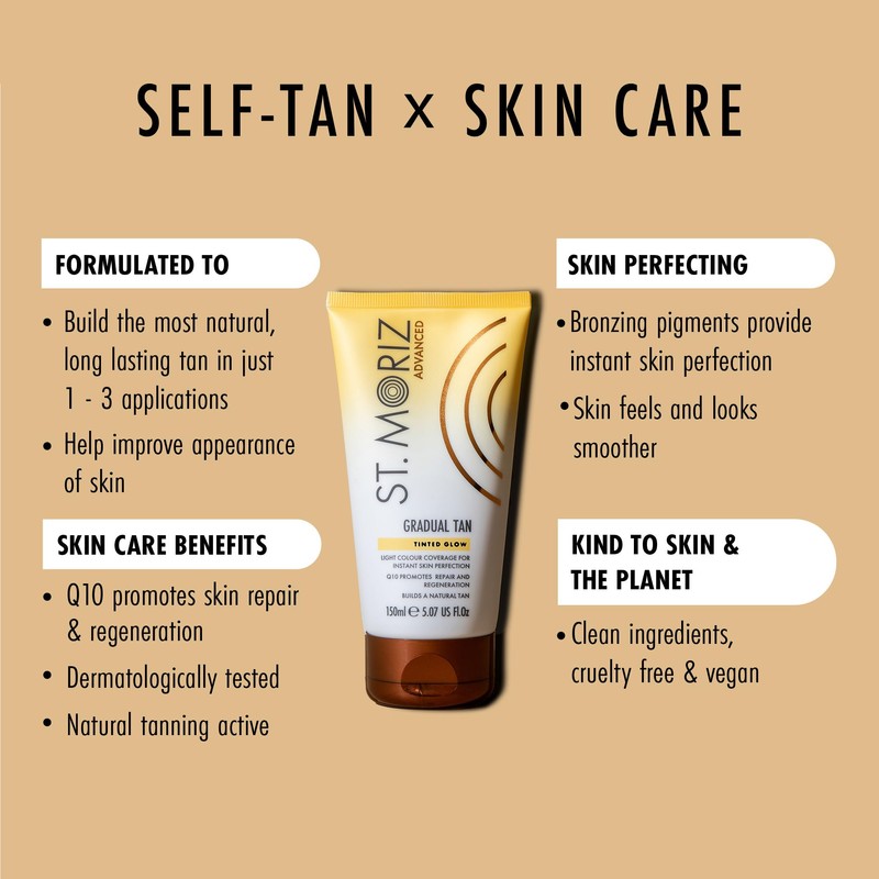 St. Moriz Advanced Tinted Gradual Tanning Lotion | Hydrating Gradual