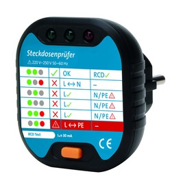Kopp 171002012 Socket Tester for Connection Test with Optical Indicator, Anthracite