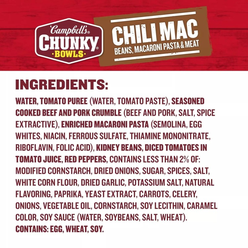 Campbell's Campbell’s Chunky Soup, Chili Mac Soup, 15.25 oz Microwavable