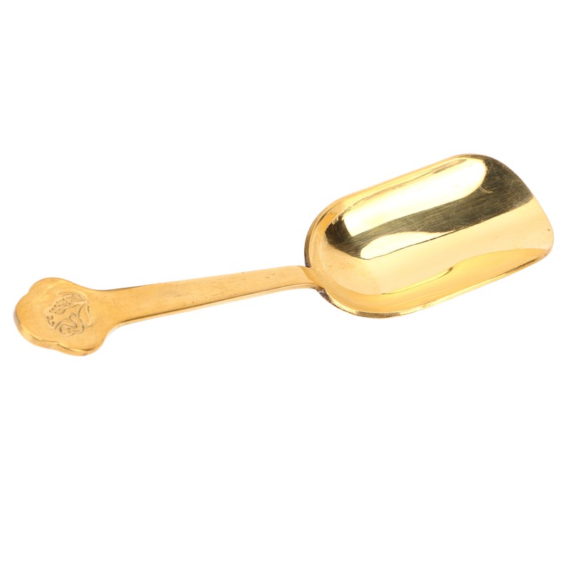 Brass Tea Spoons Long Handle Thicken Toads Pattern Rust Resistant