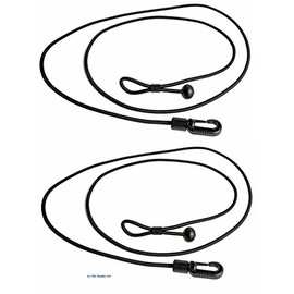 H2o Kayaks Black Heavy Duty Monoflex ™Shock Cord Paddle/Rod Leash Kit (Pack of 2)