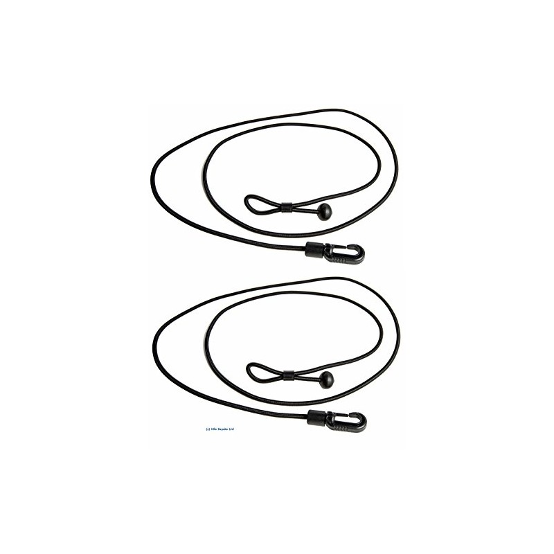 H2o Kayaks Black Heavy Duty Monoflex ™Shock Cord Paddle/Rod Leash