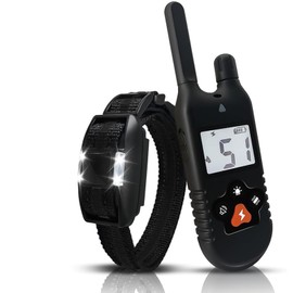 KERHAND 3-in-1 Dog Shock Collar with LED Lights,3300FT Dog Training Collar with Remote,IP67 Waterproof Dog E-Collar Lights up When You Looking for Dogs (Qualified Products with Certification)