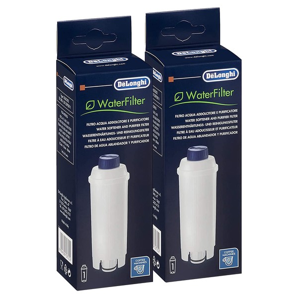 2-pack DeLonghi water filter for coffee machines suitable for ECAM, ESAM, ETAM, BCO, EC