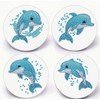 5D Diamond Art Dolphin Coasters, DIY Diamond Coaster Set for