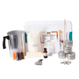 Lehman's Soy Candle Making Kit for Beginners, Complete Set, Makes four 2.5 oz Gift Size Candle Tins, Vanilla Scent