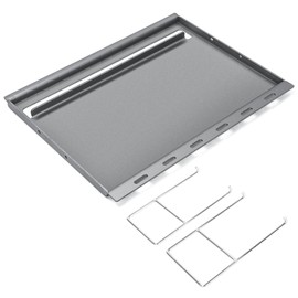 Hisencn Full Size Griddle Insert for Weber Genesis 300 Series(2007-2016), Genesis E-310 E-320 E-330, Genesis S-310 S-320 S-330, Flat Top Griddle Replace for Weber 7524 Grates, with Handle