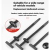 LZECJ 100Pcs Universal Automotive Zip Tie Retainer Clips, Nylon Push