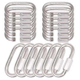 PANSNG - 18 conectores de eslabones de cadena de tornillo M3.5 de acero inoxidable, conector de cadena de eslabones rápidos de 1/8 pulgadas, eslabones de reparación de cadena de eslabones de cadena de