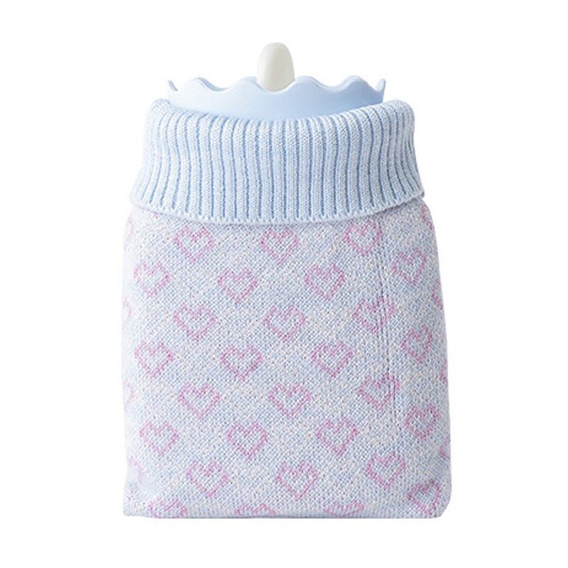 Cute Hot Water Bottle Soft Fleece Plush Transparent PVC Heating