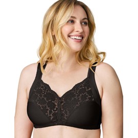 Wonderbra Full Support, Cushioned Strap Wire-free Bra, Black, 40dd