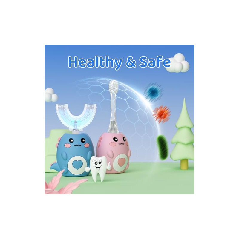 Kids U Shaped Electric Toothbrush, with 3 Cleaning Modes, with
