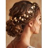 Catery Gold Leaf Headband Flower Headbands Wedding Hair Vine for