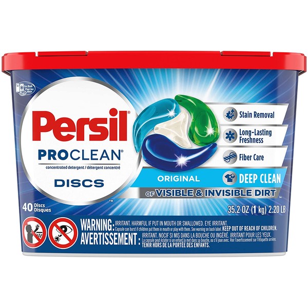 Persil Discs Laundry Detergent Pacs, Original, 40 Count
