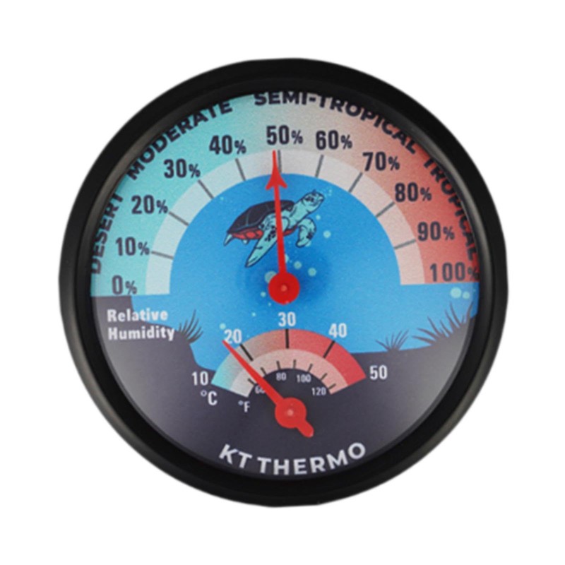 Fonowx Terrarium Temperature and Humidity Gauge Pet Supplies Wall Mounted