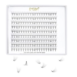 EMEDA Prefabricated Volume Fan 6D Eyelash Extension, 9 Lines, D Curl lashes, Volume Eyelashes, 0.07 mm, 9 mm - 14 mm Mix Length, Prefabricated Volume Lash Extensions, 6D Cluster Eyelashes (6D D 0.07