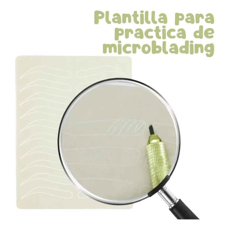 Pack 5 Piel Sintética Microblading 3D Practica Tatuaje Beige Ceja