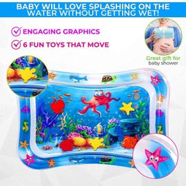 Water Play Mat, Baby Toys and Toddler Entertainment Activity Game Center, Used for The Growth of The Brain of Boys and Girls, Suitable for 3-12 Months of BPA-Free Baby Toys