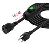 (6Feet) 3-Prong Outdoor Waterproof Extension Switch Cord, in-Line On/Off Switch