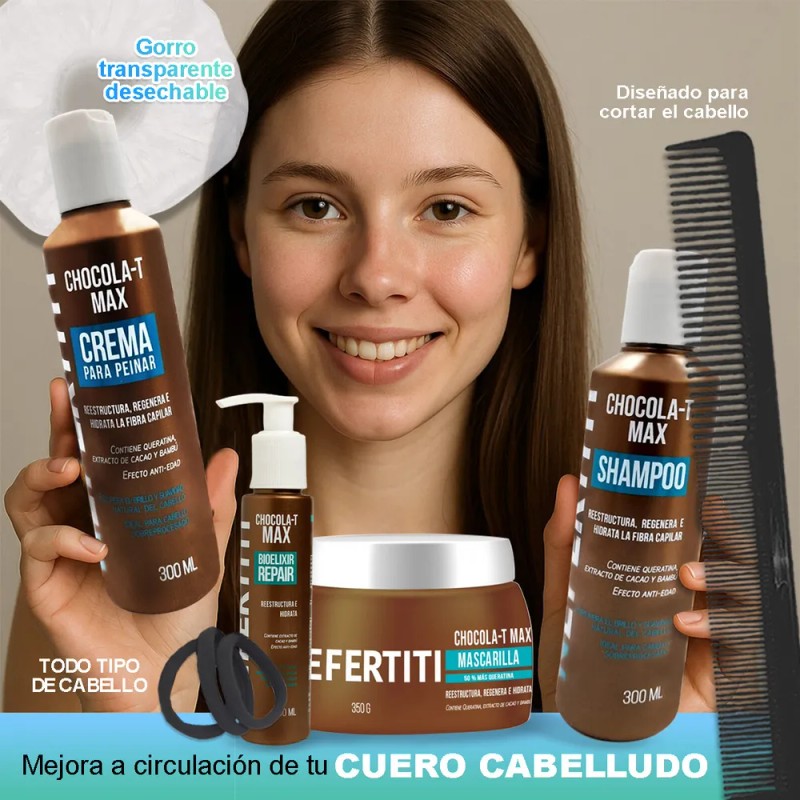 Kit Chocolat Max Para Cabello Seco Dañado y Procesado con