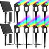 ZYAN Solar Color Changing Outdoor Spotlights with Remote, IP65 Waterproof