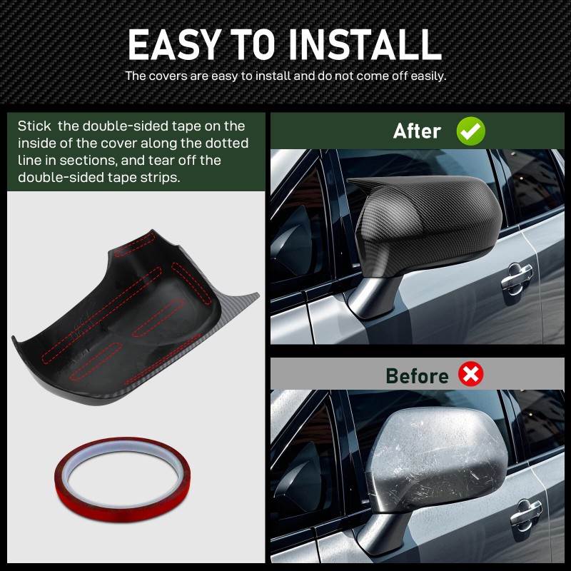 GOODFITMENT For Honda Civic 2006-2011 Carbon Fiber Left+Right Side Rearview