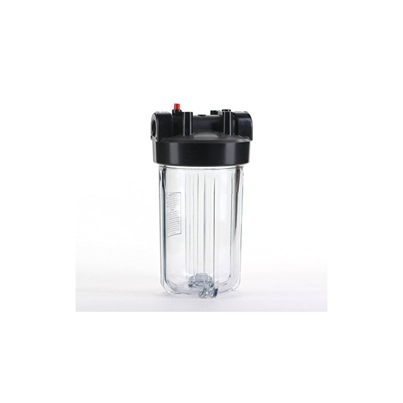 Hydronix HF45-10CLBK10PR Water Filter Housing 10" - 1" Ports, Clear