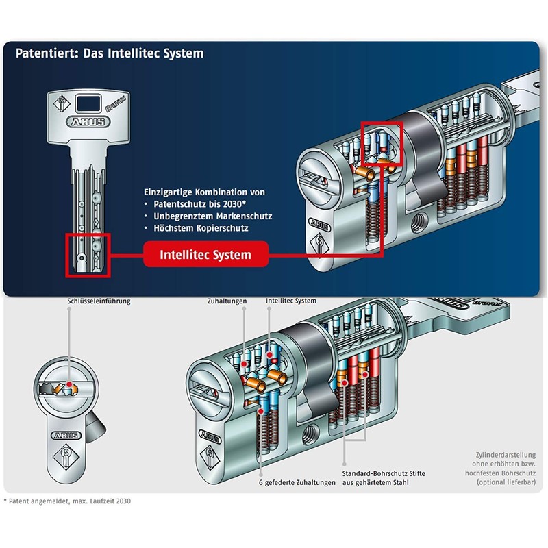 ABUS BS01 Bravus 2000 Double Cylinder Security Lock With 6