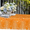 2P Orange Party Plastic Table Cloth,137x274cm Shiny Glitter Orange Tablecloths
