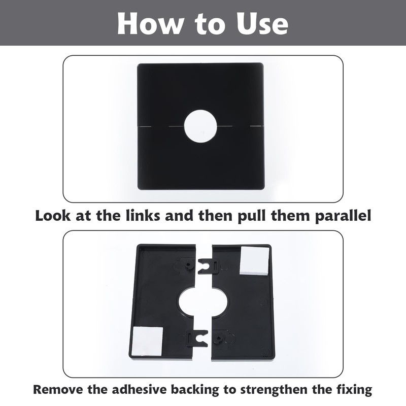 PEOVLVN 2 Pcs Plumbing Cover Plates, Square Shower Arm Flange