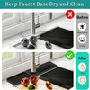 Luckissixs 24'' Longer Kitchen Faucet Mat, Silicone Sink Splash Guard