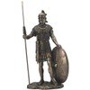 14 Inch Roman Warrior with Spear and Shield Cold Cast Bronze Figurine