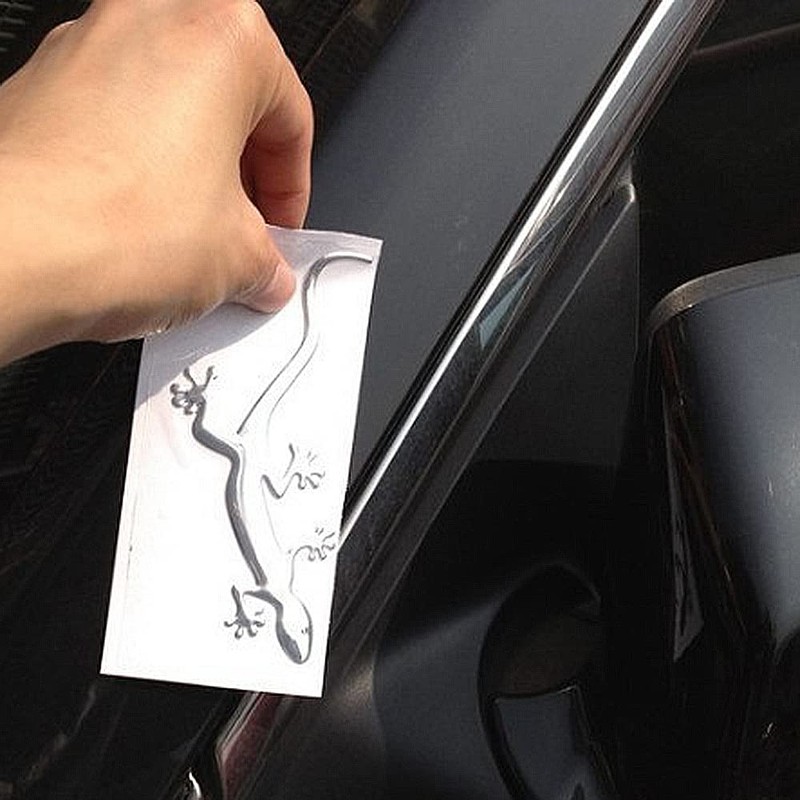 Gecko Car Sticker, 3D 3D, Cute Eyes, Emblem, Gecko, Lizard,